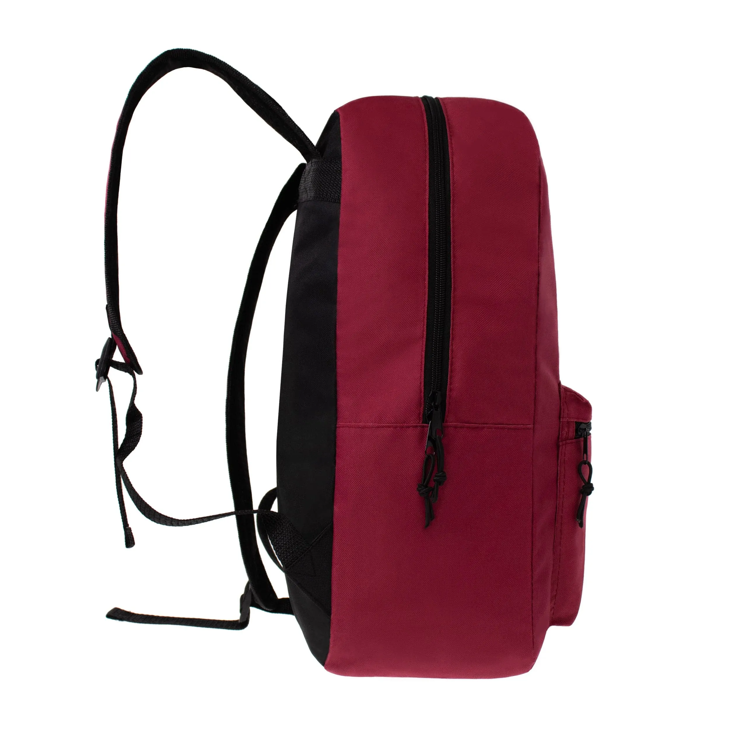 15" Kids Basic Wholesale Backpack in 8 Colors - Bulk Case of 24