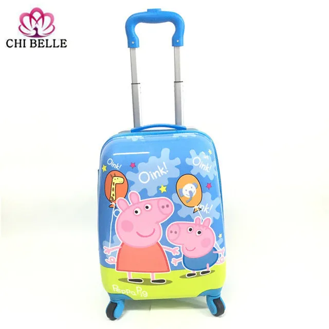 16-Inch Small Yellow People Pull Rod Box Children Universal Wheel Suitcases Boys And Girls Hand