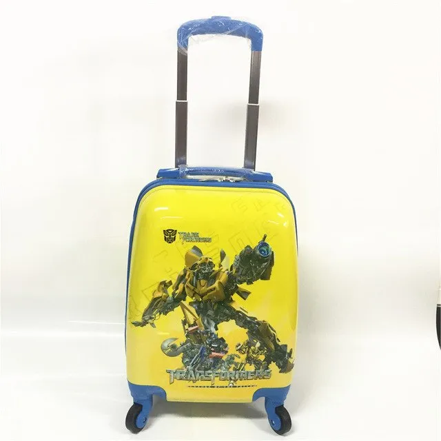 16-Inch Small Yellow People Pull Rod Box Children Universal Wheel Suitcases Boys And Girls Hand