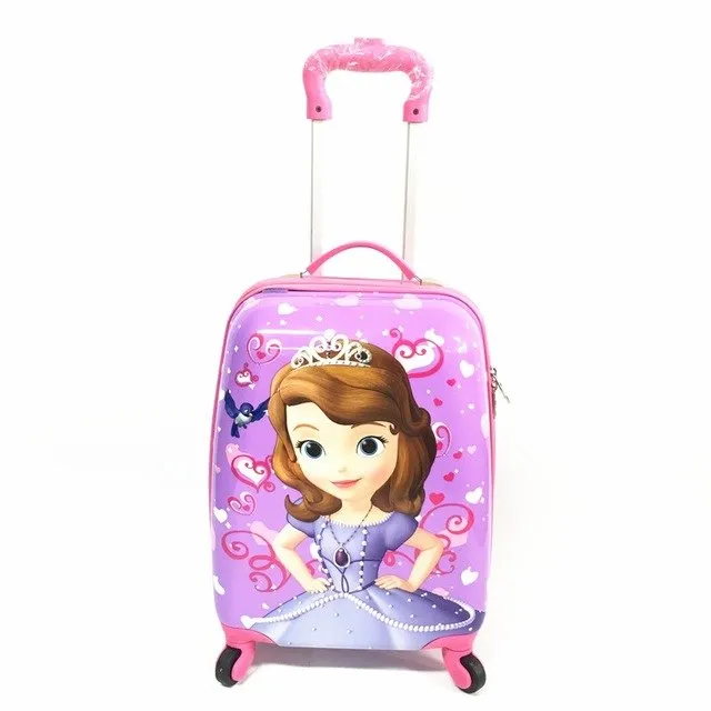 16-Inch Small Yellow People Pull Rod Box Children Universal Wheel Suitcases Boys And Girls Hand