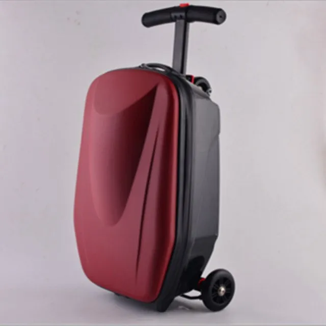 20 Inch Scooters Trolley Case 100% Pc 3D Extrusion Business Travel Luggage Child Boarding Box