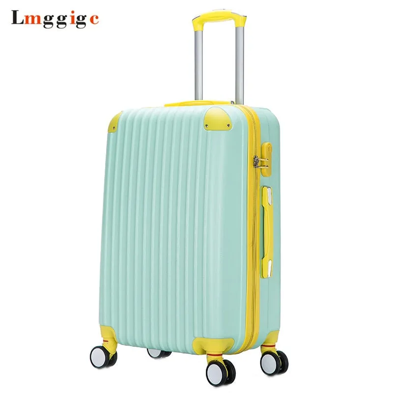 2018 New Fashion Rolling Luggage Bag,Women Travel Suitcase,Universal Wheel Abs Trolley