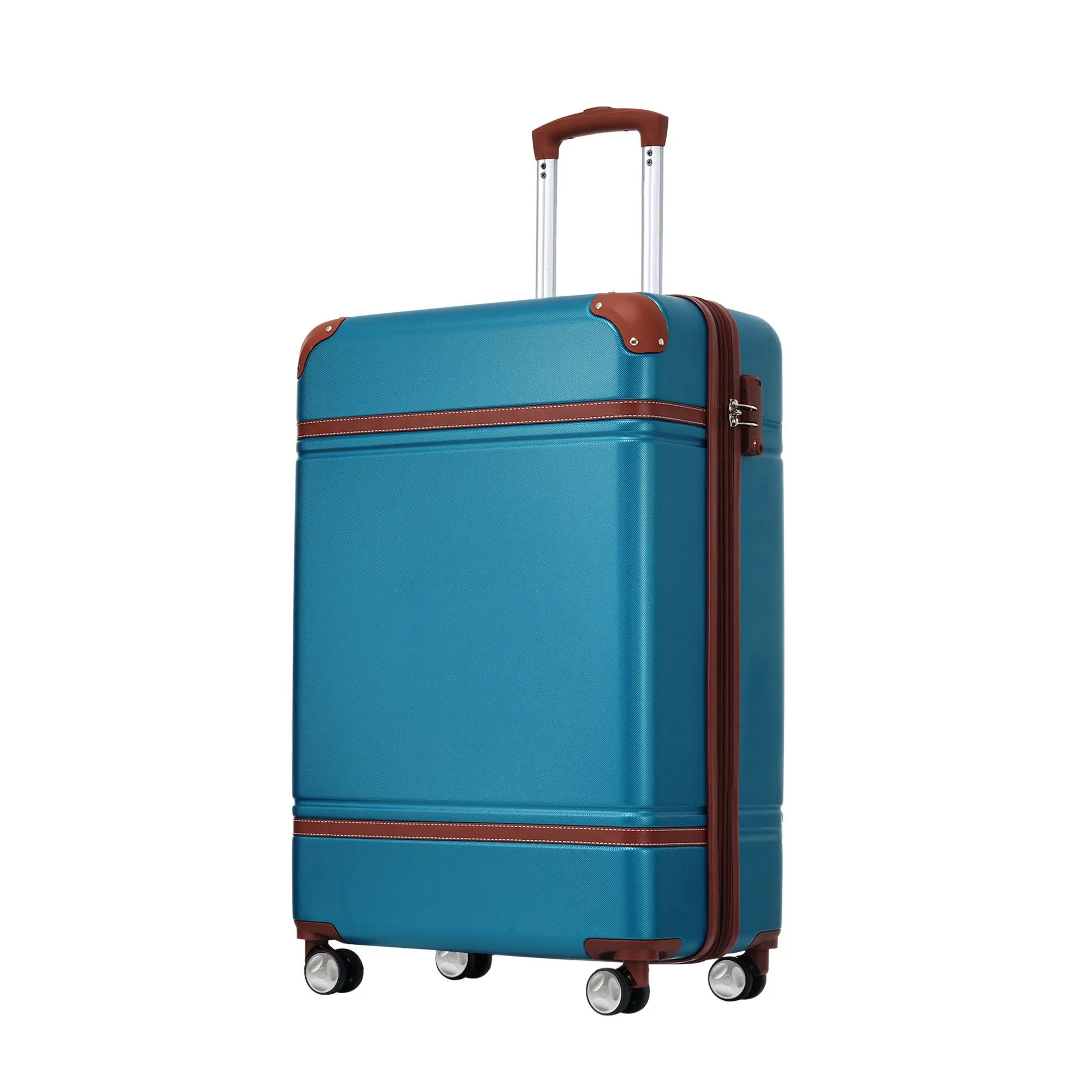 20" Luggage 1 Piece With Tsa Lock, Lightweight Suitcase Spinner Wheels, Carry On Vintage Luggage