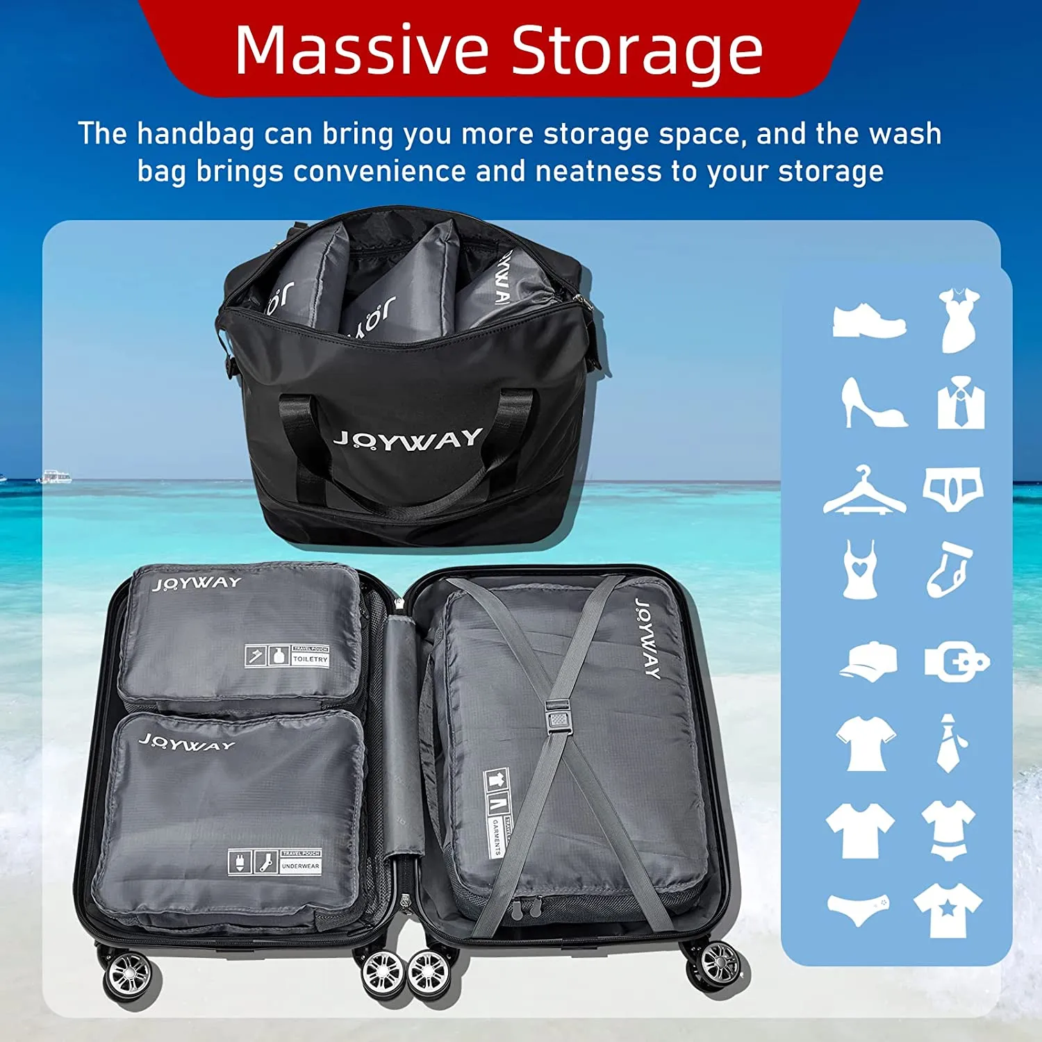 3 Pieces Set Hard Shell Luggage Set TR002