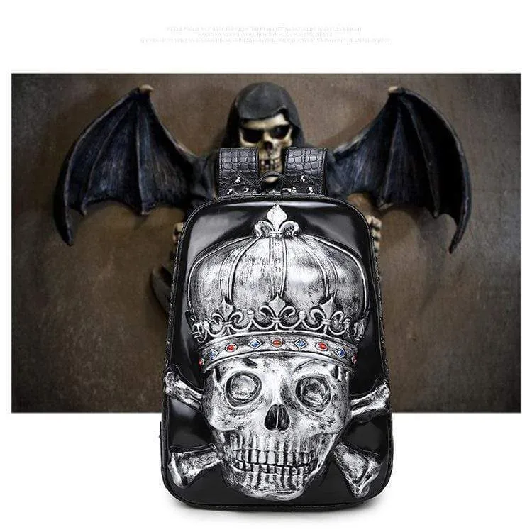 3D  Backpack ,Halloween Backpack 3D Pirate Skull Crown Bags Fashion Knapsacks