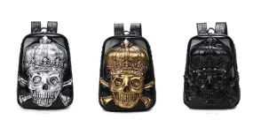 3D  Backpack ,Halloween Backpack 3D Pirate Skull Crown Bags Fashion Knapsacks