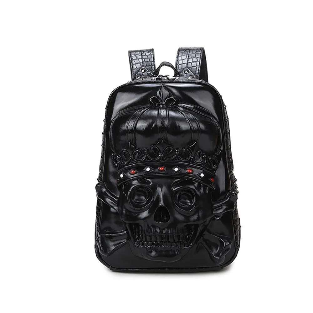 3D  Backpack ,Halloween Backpack 3D Pirate Skull Crown Bags Fashion Knapsacks