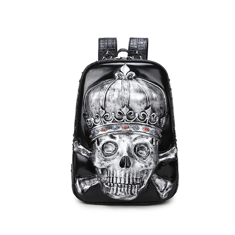 3D  Backpack ,Halloween Backpack 3D Pirate Skull Crown Bags Fashion Knapsacks