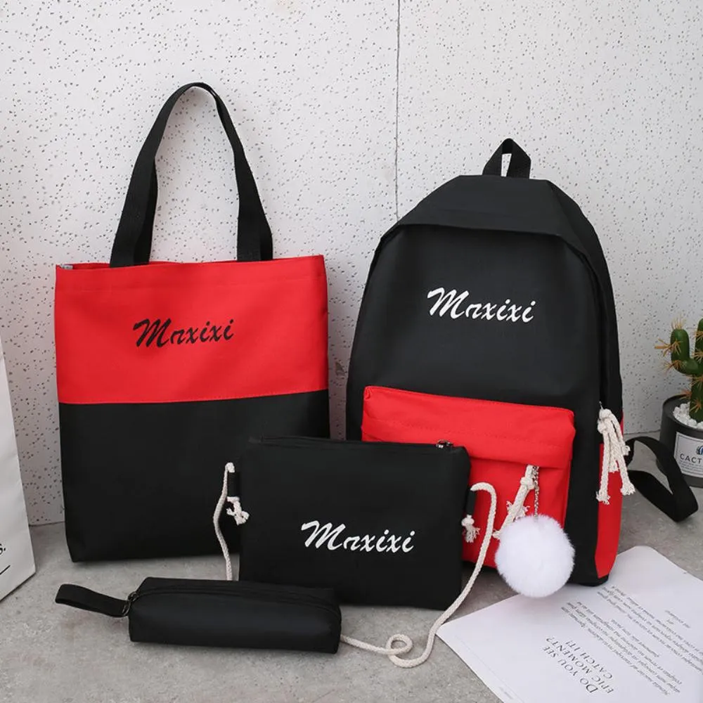 4Pcs Set School Backpack