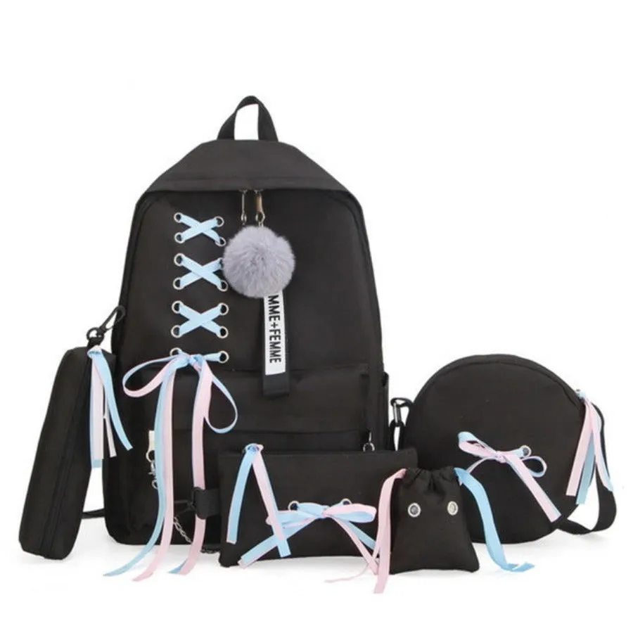 4Pcs Set School Backpack