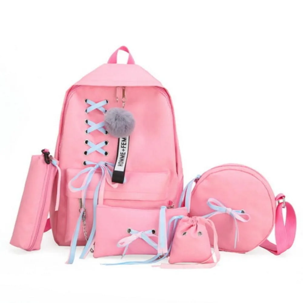 4Pcs Set School Backpack