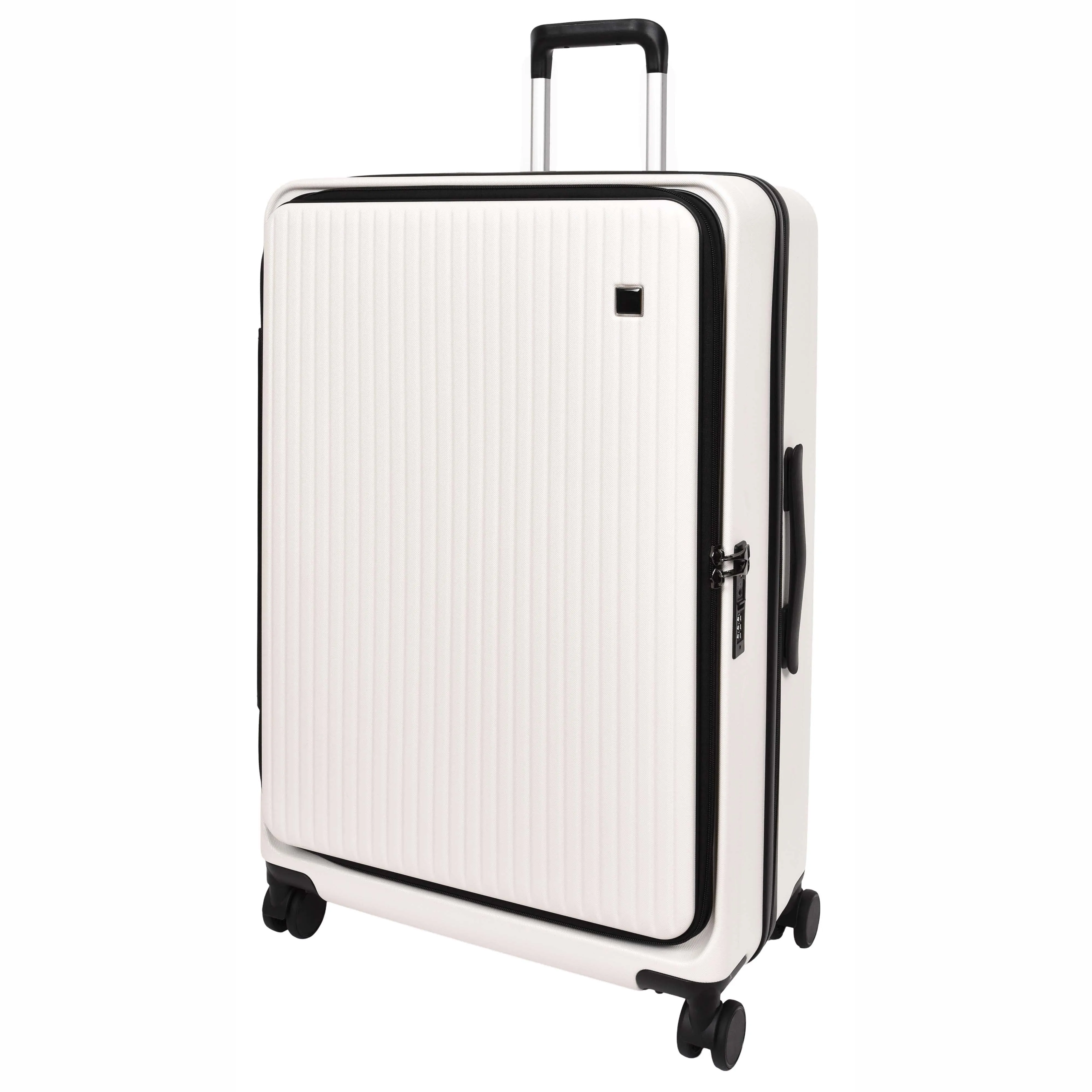 8 Wheel Luggage Expandable ABS Hard side TSA Lock Suitcases Travel Bags Voyager White