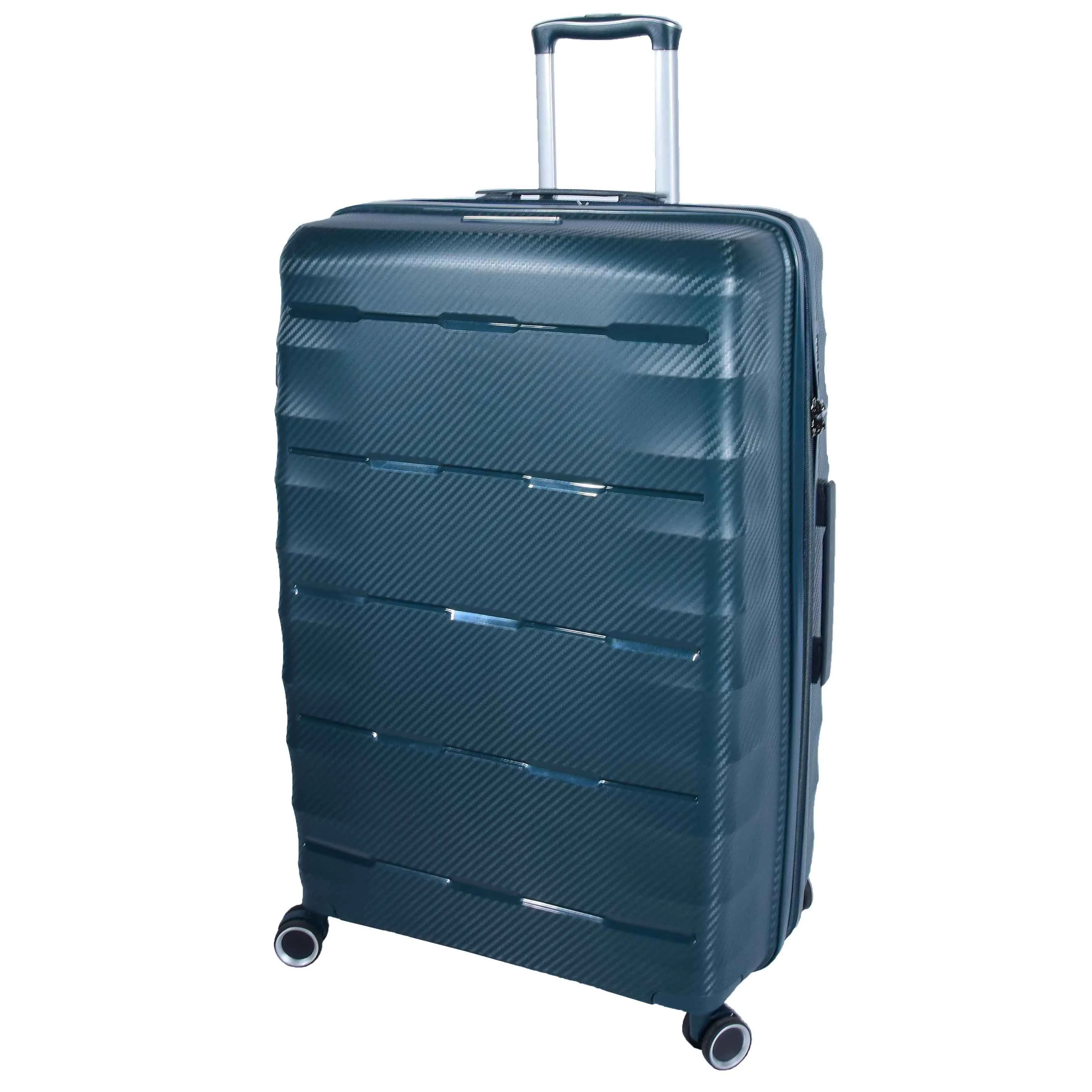 8 Wheeled Expandable ABS Luggage Miyazaki Green