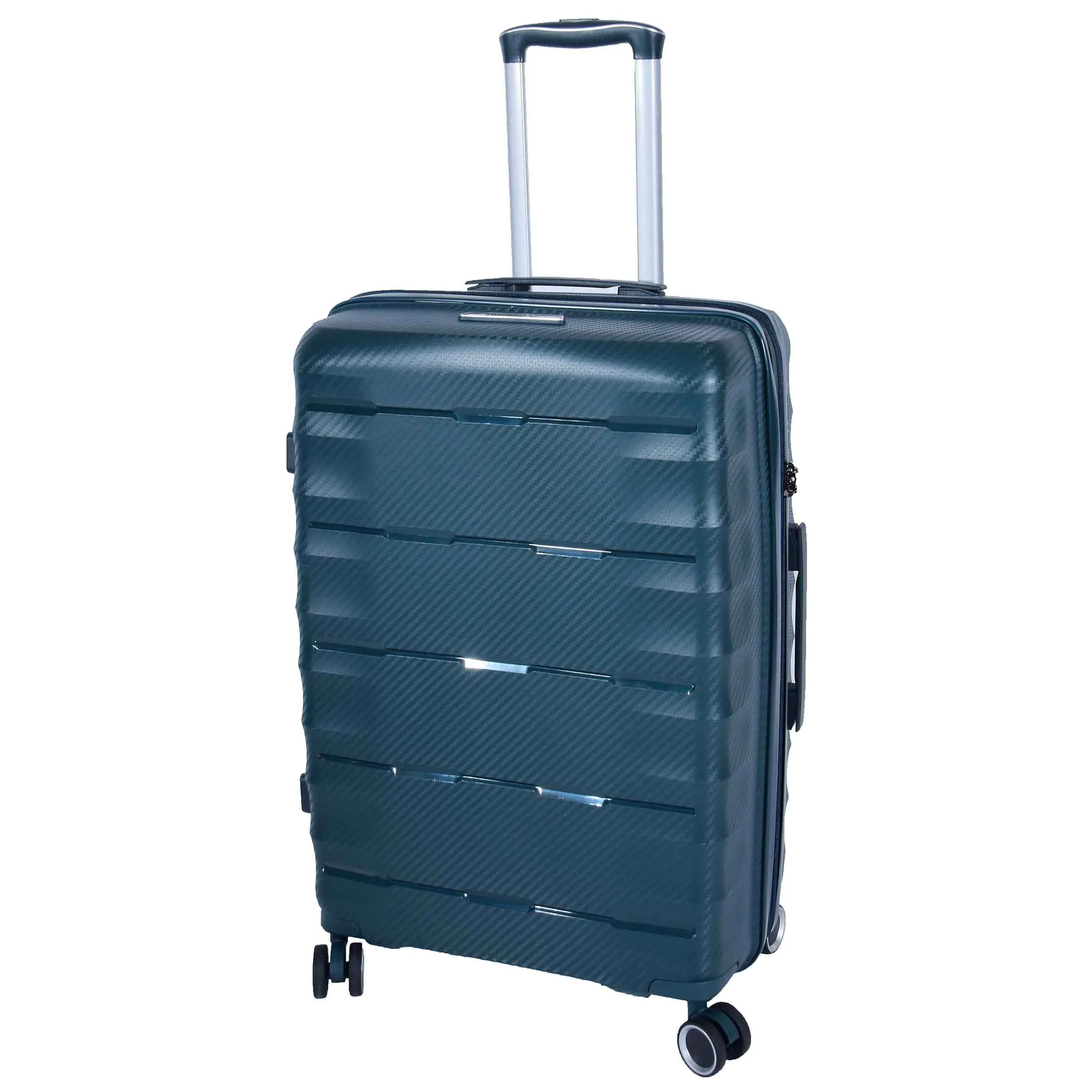 8 Wheeled Expandable ABS Luggage Miyazaki Green