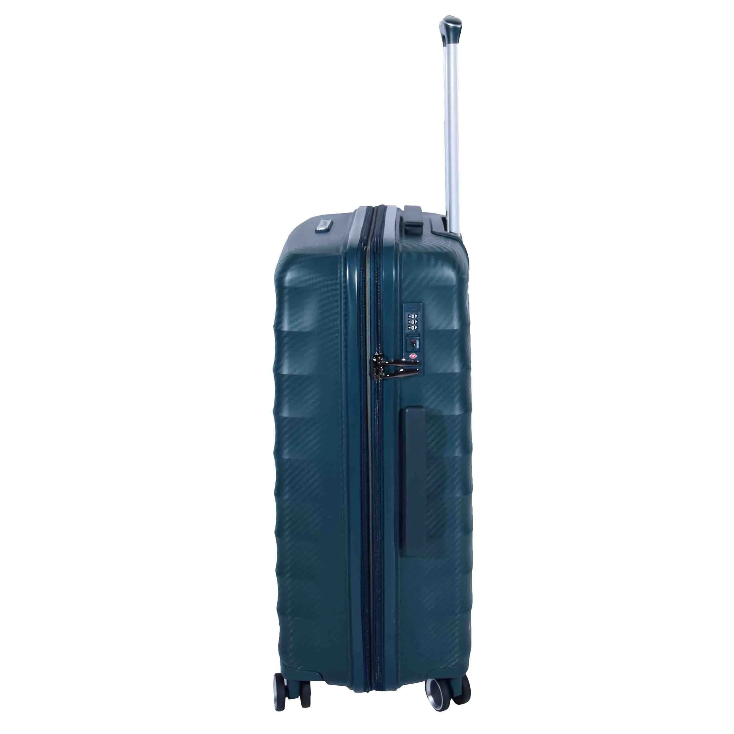 8 Wheeled Expandable ABS Luggage Miyazaki Green