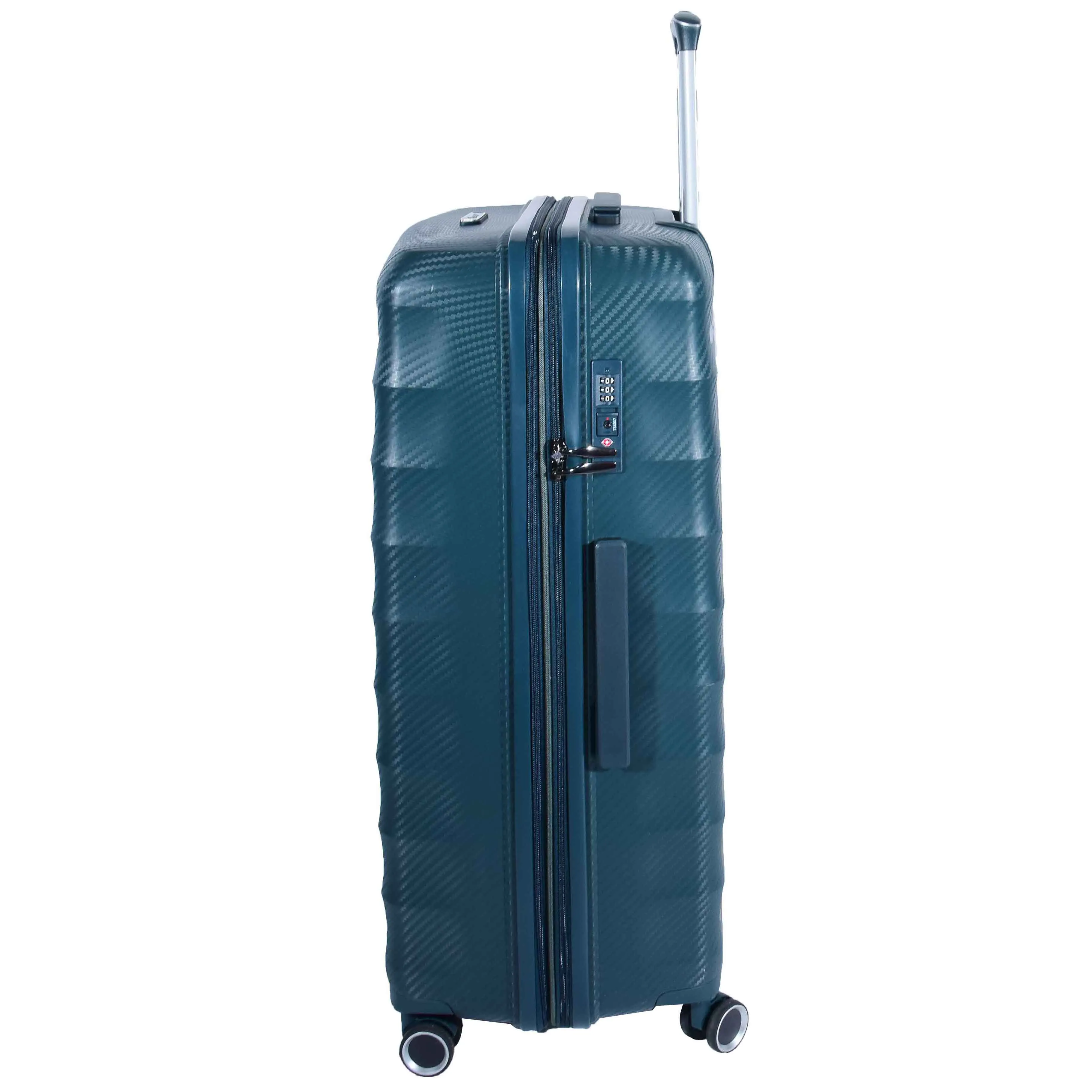 8 Wheeled Expandable ABS Luggage Miyazaki Green