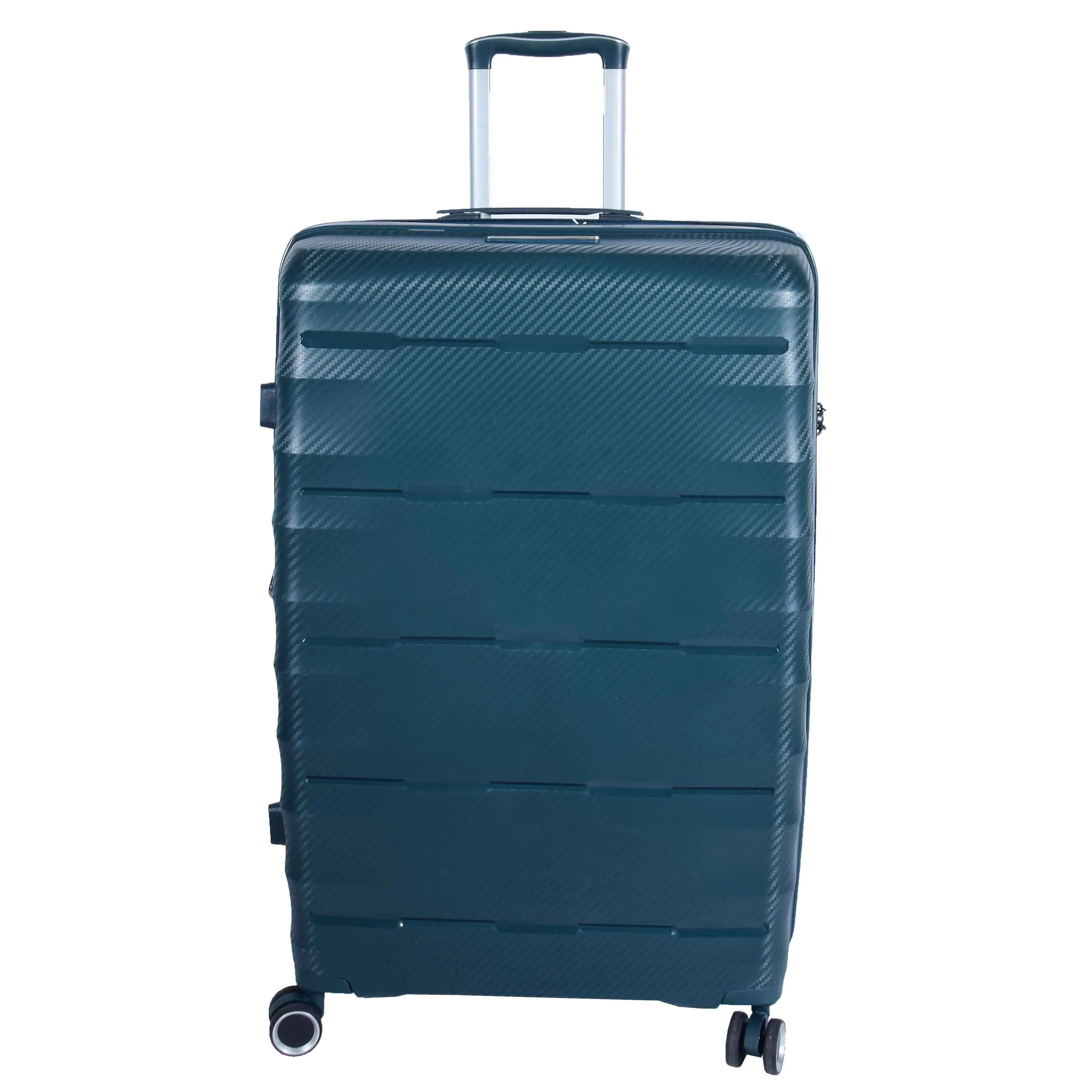 8 Wheeled Expandable ABS Luggage Miyazaki Green