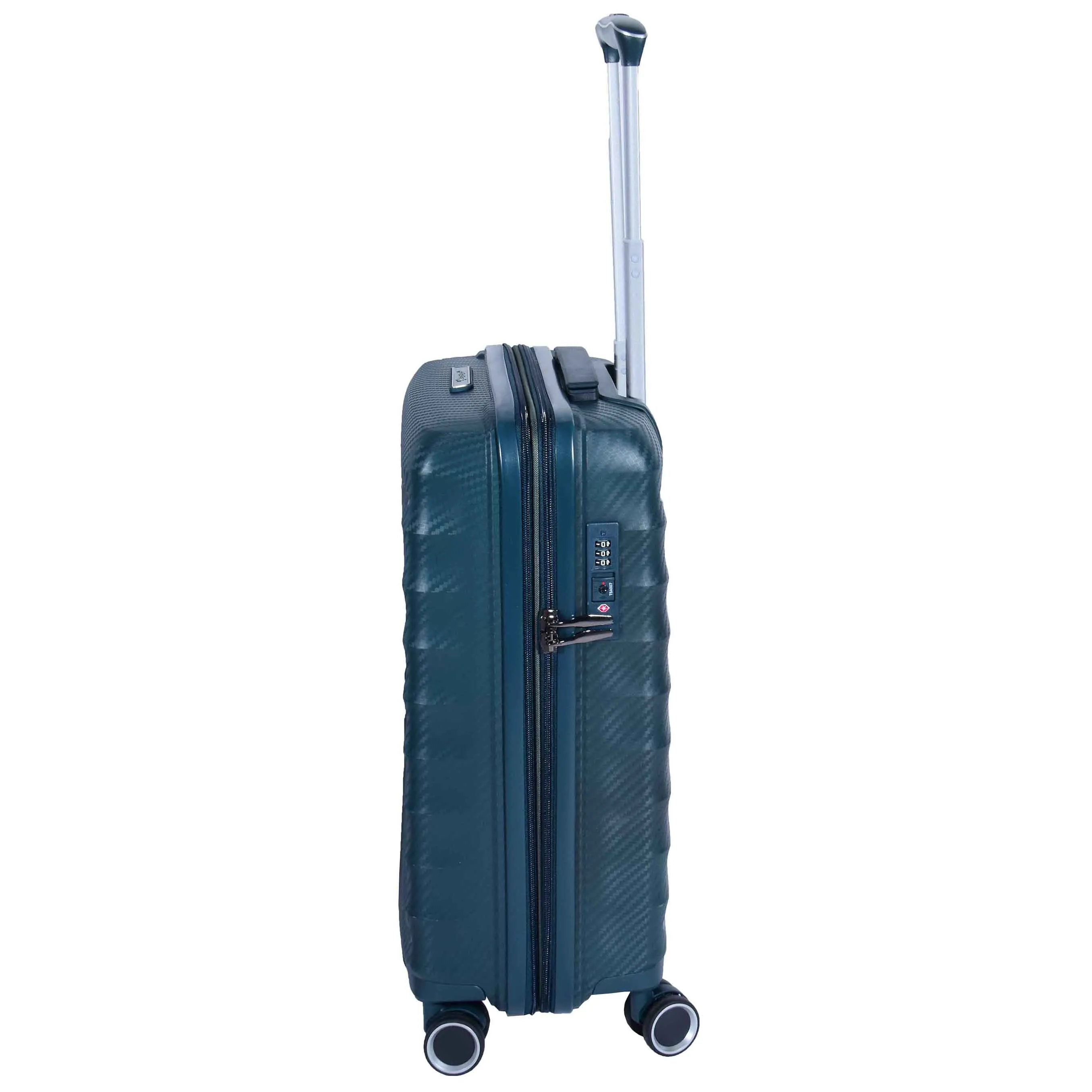 8 Wheeled Expandable ABS Luggage Miyazaki Green