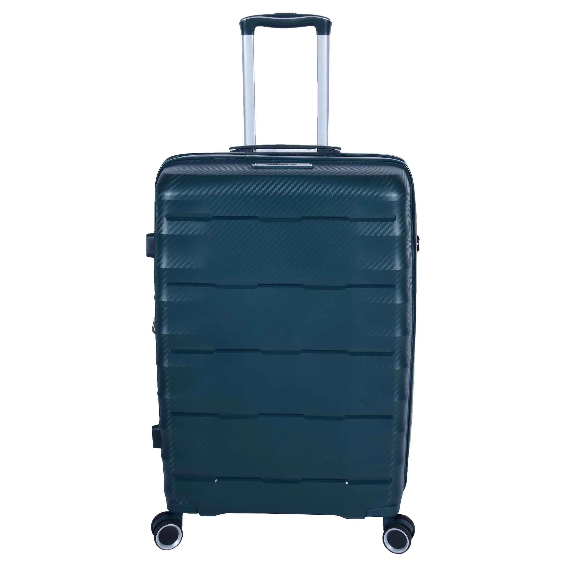 8 Wheeled Expandable ABS Luggage Miyazaki Green