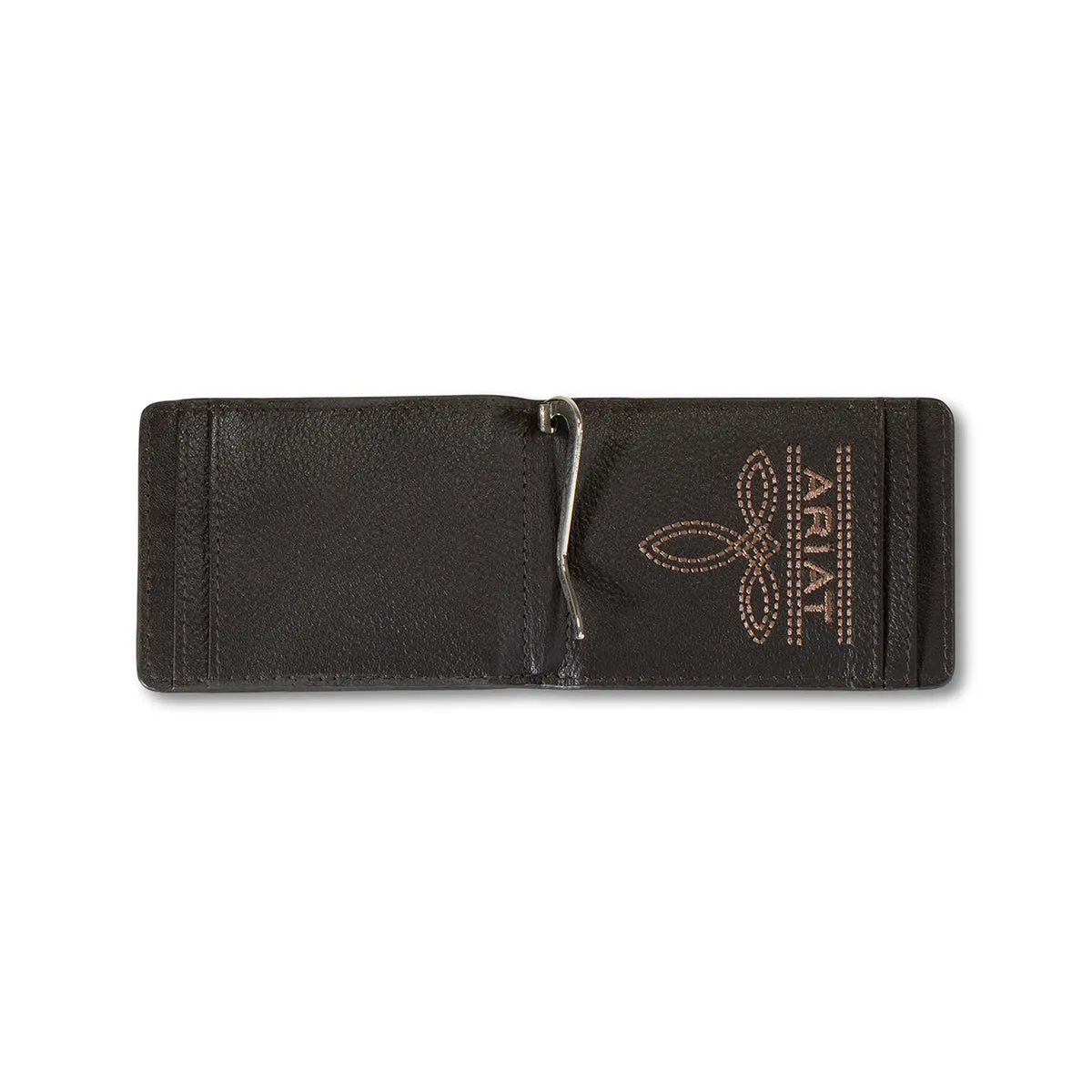 Ariat Brown Large Logo Money Clip Wallet