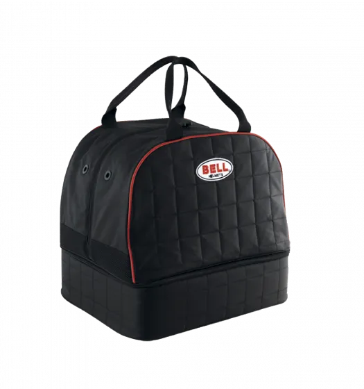 Bell Quilted Helmet & Hans Bag - Black/Red