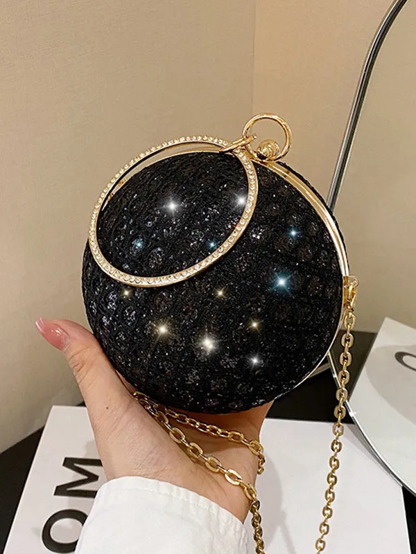 Chains Geometric Rhinestone Shiny Handbags Evening Bags & Clutches Crossbody Bags Bags Accessories Bags