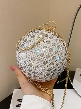 Chains Geometric Rhinestone Shiny Handbags Evening Bags & Clutches Crossbody Bags Bags Accessories Bags