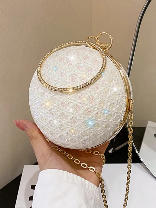 Chains Geometric Rhinestone Shiny Handbags Evening Bags & Clutches Crossbody Bags Bags Accessories Bags