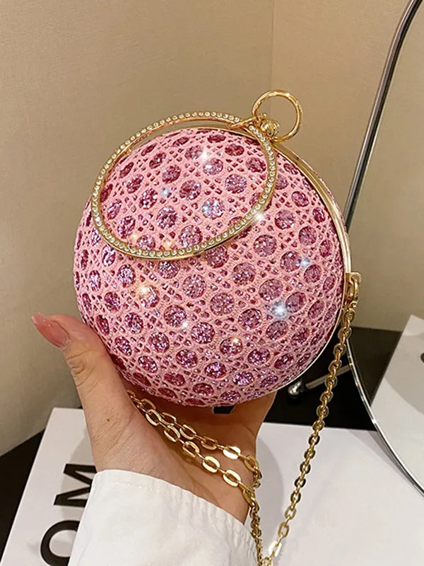 Chains Geometric Rhinestone Shiny Handbags Evening Bags & Clutches Crossbody Bags Bags Accessories Bags