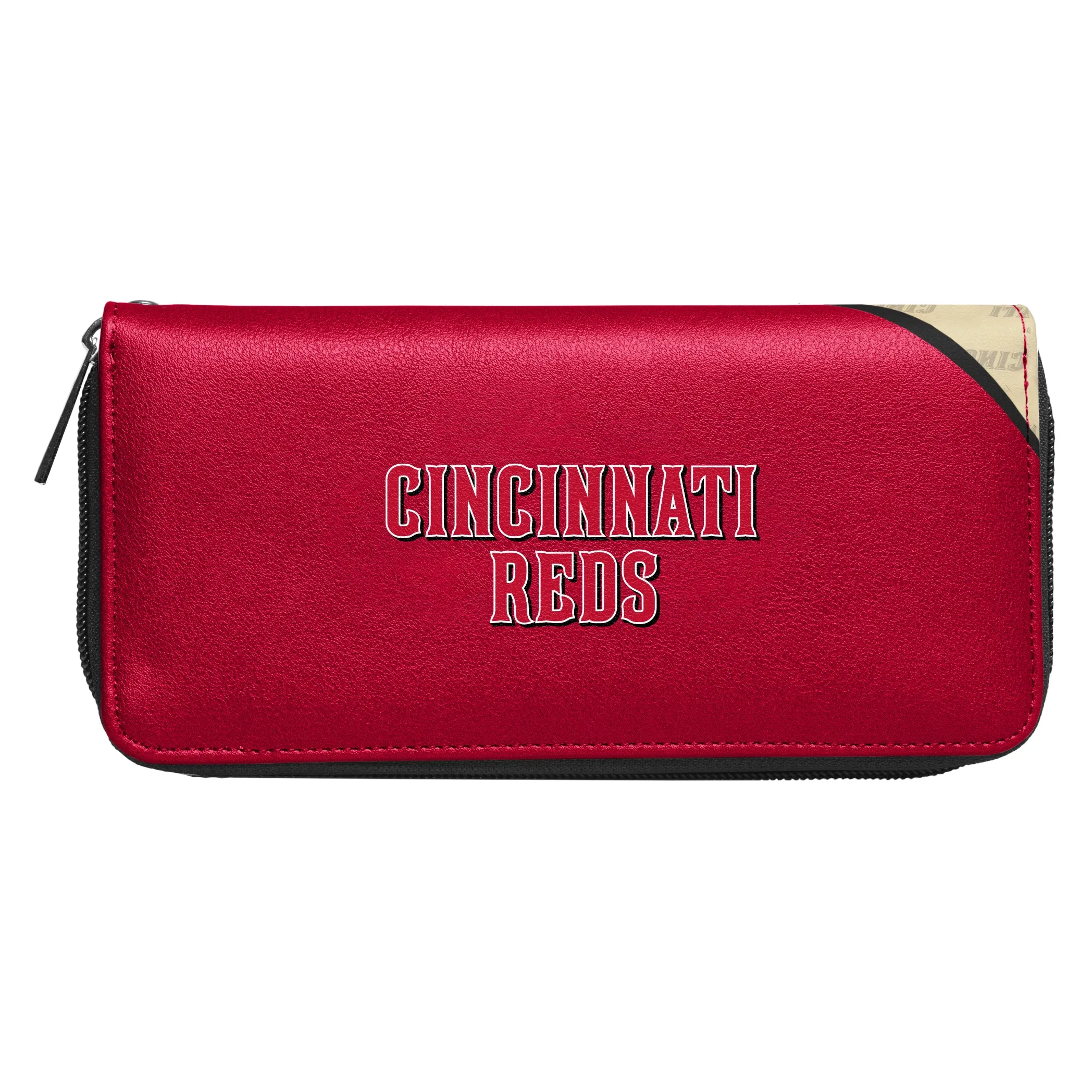 Cincinnati Reds Curve Zip Organizer Wallet