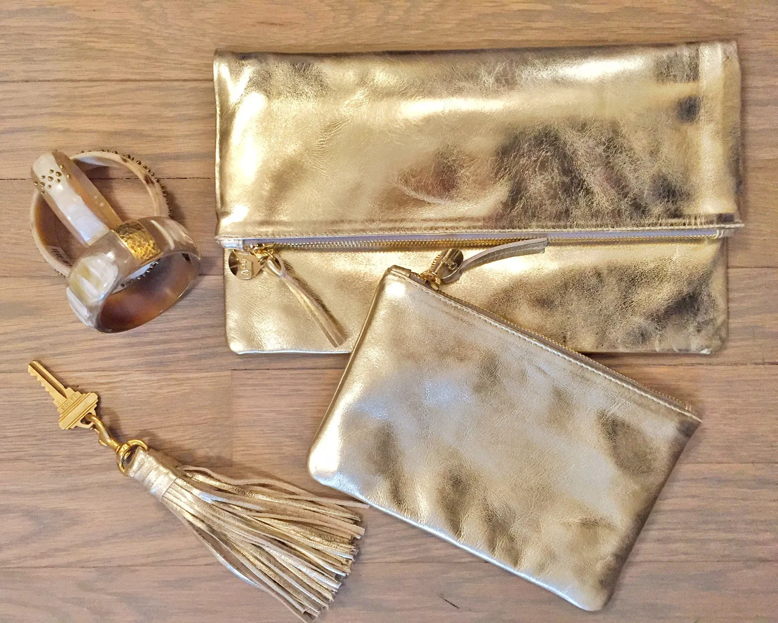 Clare V. Gold Wallet