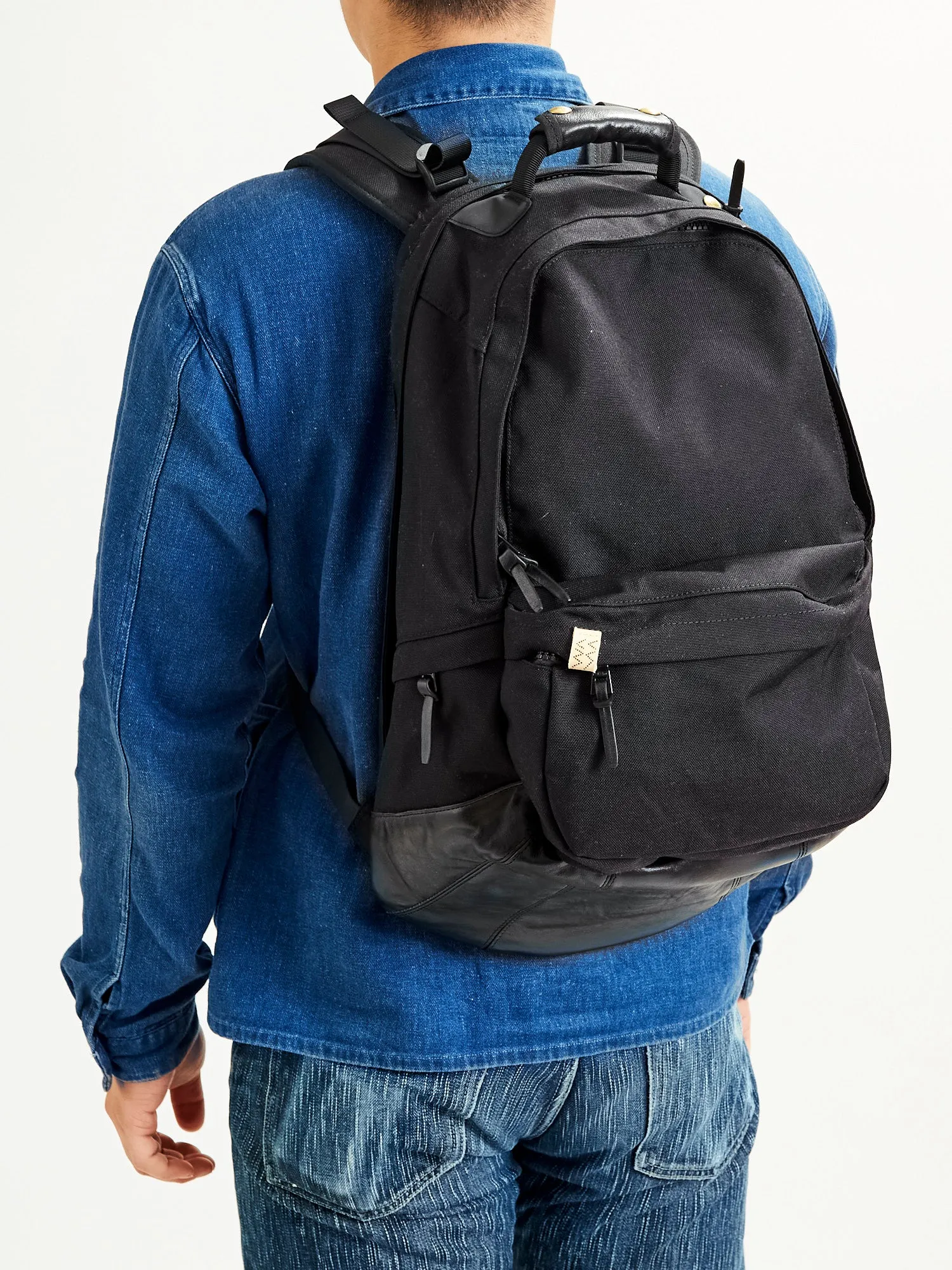 Cordura 22L Backpack in Black Lambskin