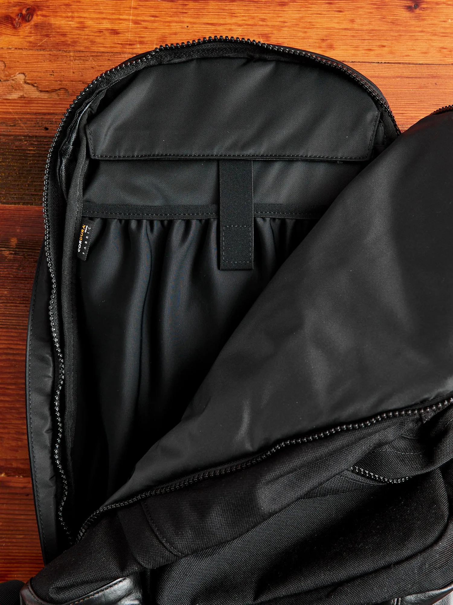 Cordura 22L Backpack in Black Lambskin