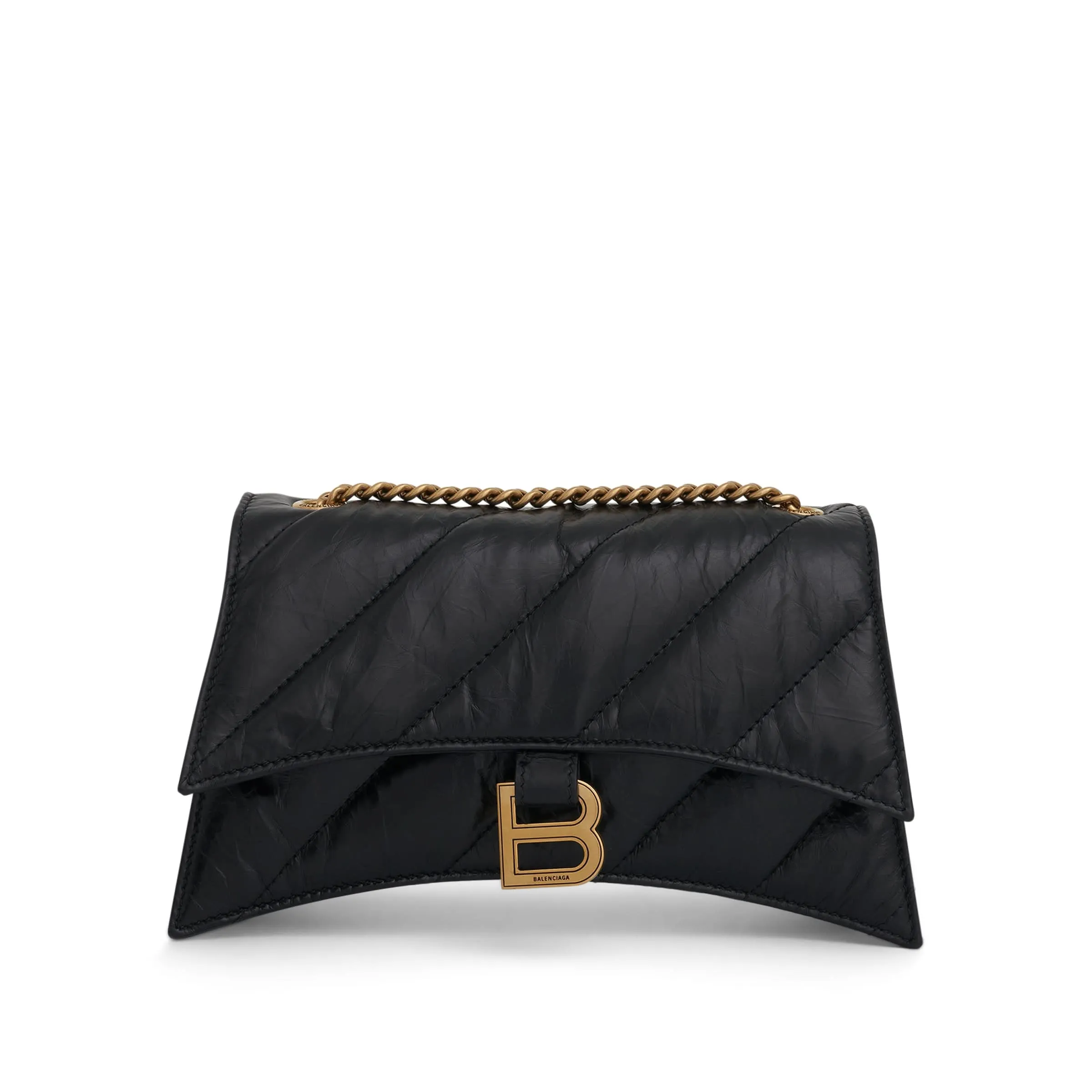 Crush XS Chain Quilted Bag in Black