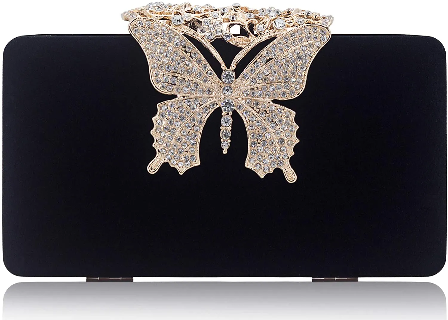 Dexmay Rhinestone Crystal Clutch Purse