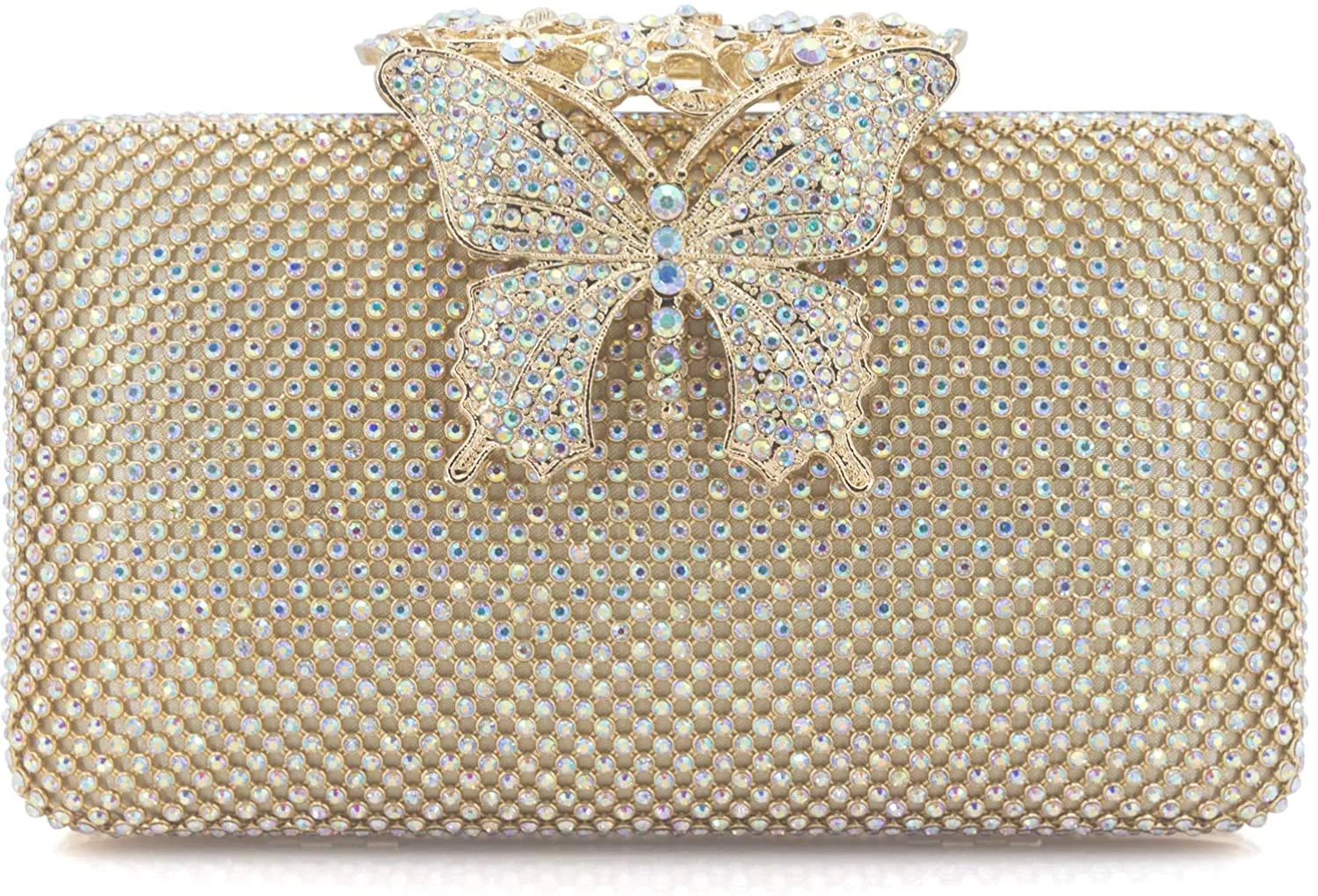 Dexmay Rhinestone Crystal Clutch Purse