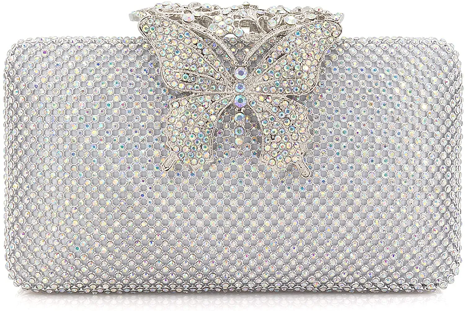 Dexmay Rhinestone Crystal Clutch Purse