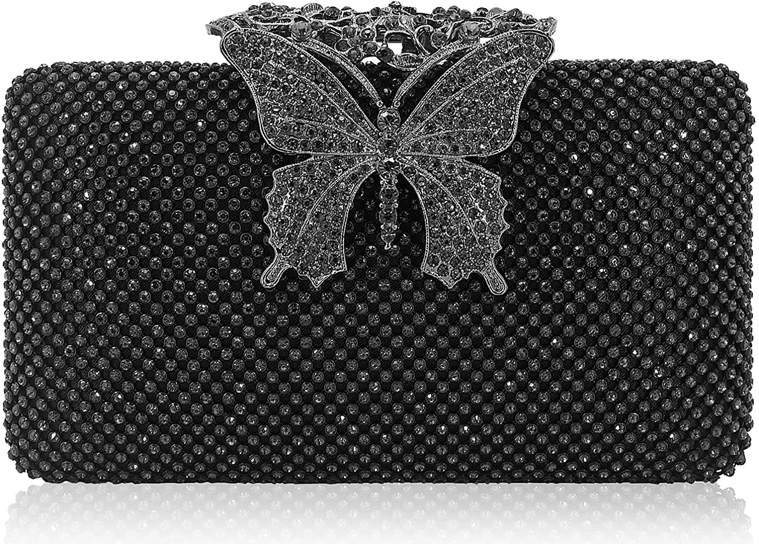 Dexmay Rhinestone Crystal Clutch Purse