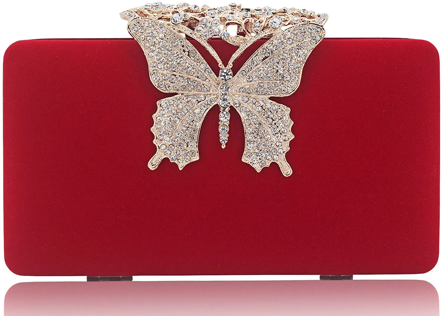 Dexmay Rhinestone Crystal Clutch Purse