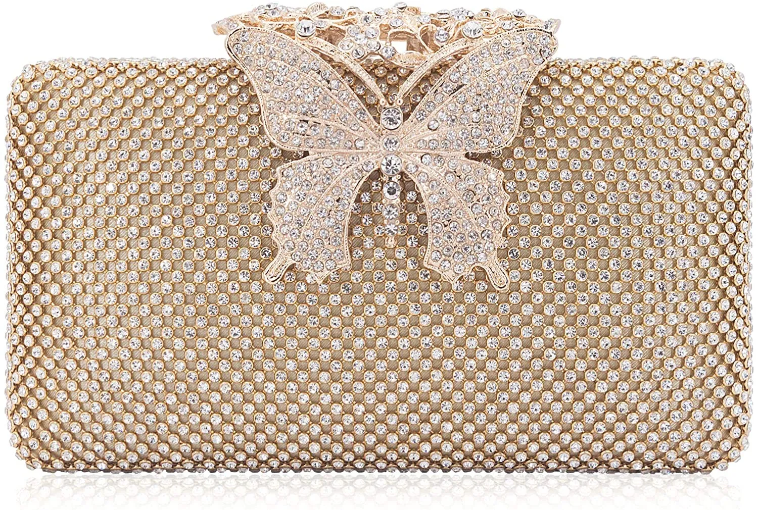 Dexmay Rhinestone Crystal Clutch Purse