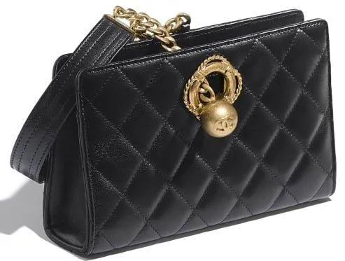 Diamond Padded Clutch  - Black or Silver