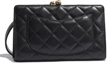 Diamond Padded Clutch  - Black or Silver