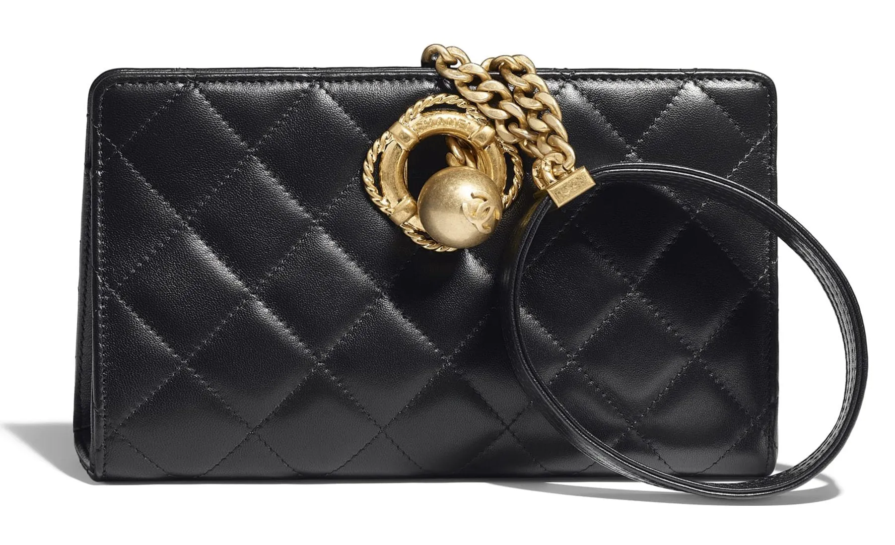 Diamond Padded Clutch  - Black or Silver