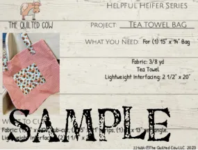 Helpful Heifer Tea Towel Bag