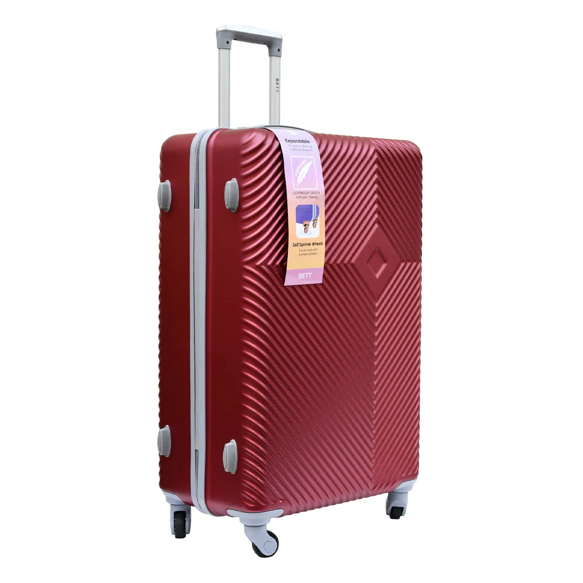 High-Quality 3 Piece Luggage Bag Burgandy