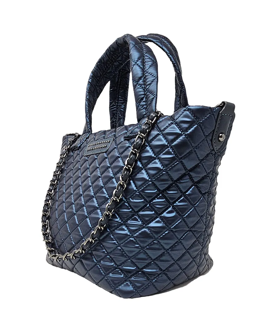 Jade Midnight Small Quilted Tote