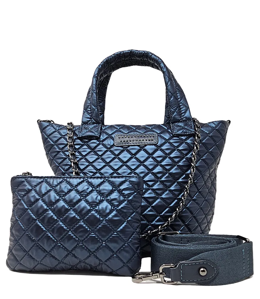 Jade Midnight Small Quilted Tote