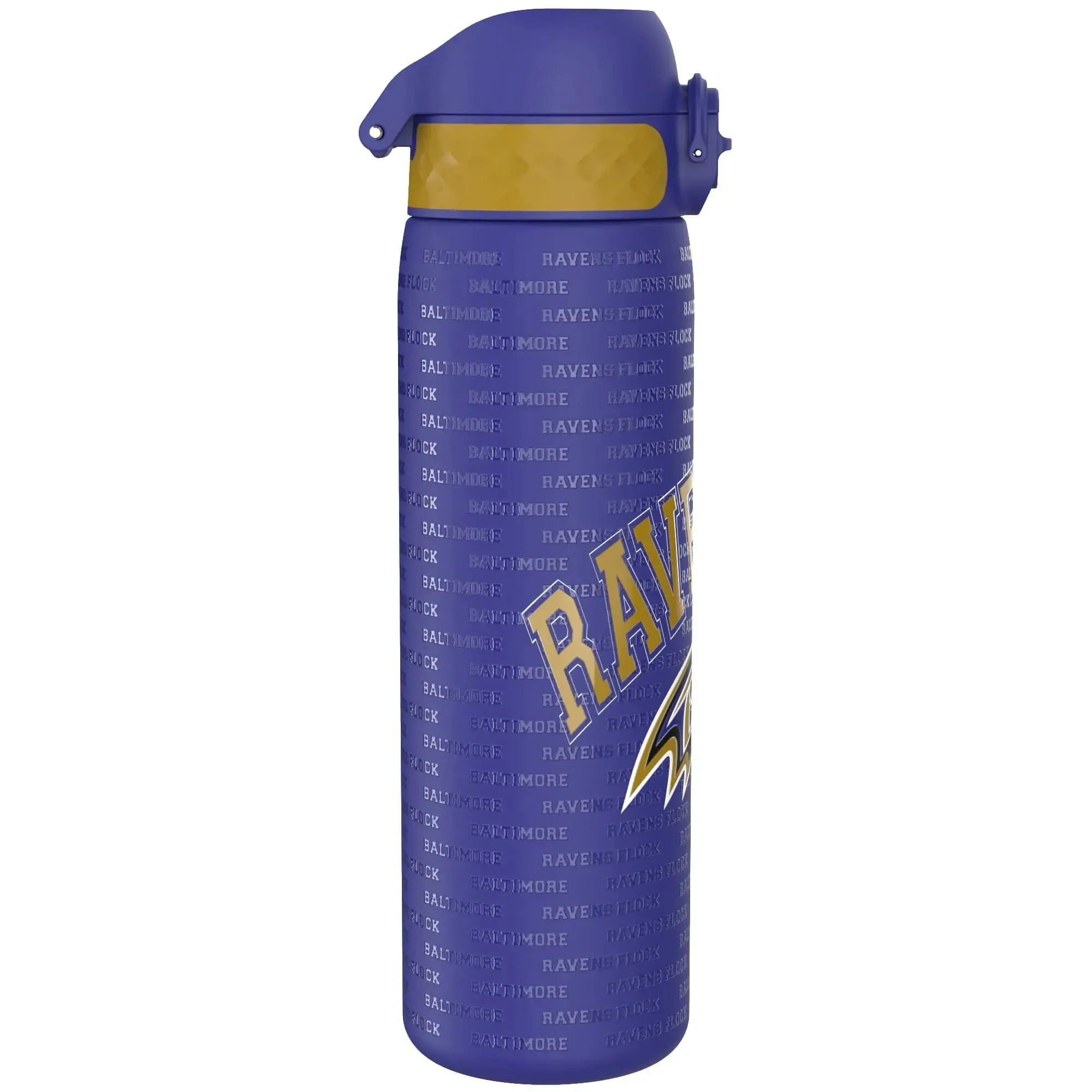 Leak Proof NFL Water Bottle, Stainless Steel, Baltimore Ravens, 600ml (20oz)