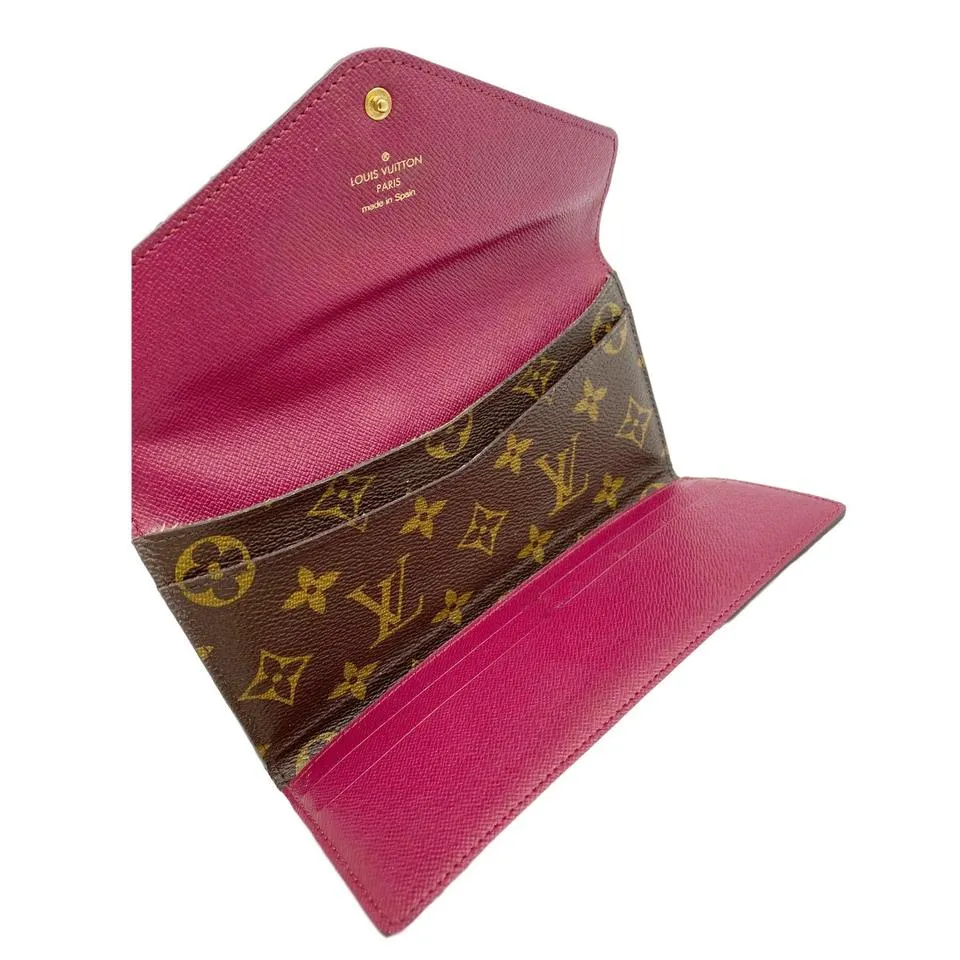 Louis Vuitton Brown Josephine Fuchsia Monogram Wallet