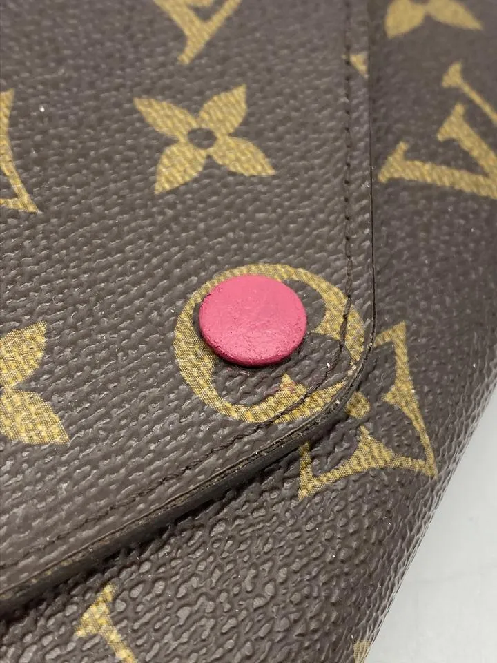 Louis Vuitton Brown Josephine Fuchsia Monogram Wallet